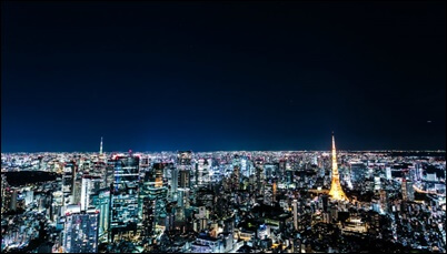 東京、夜空